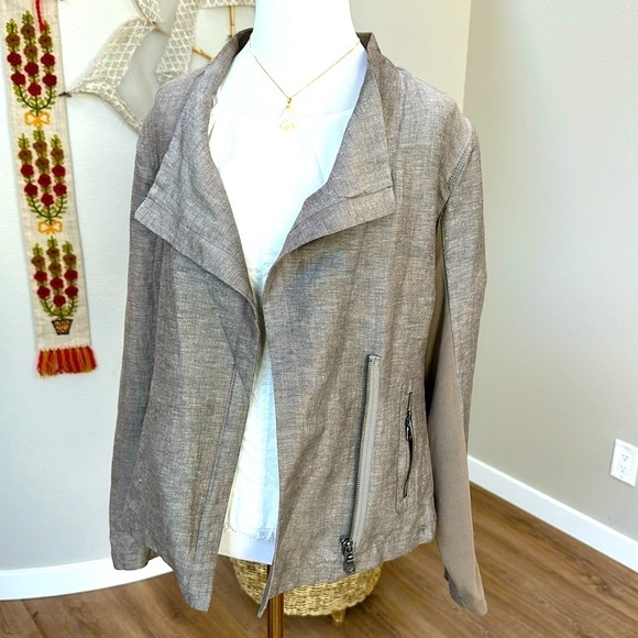 Nic + Zoe linen blend lightweight jacket SZ S - Picture 2 of 8